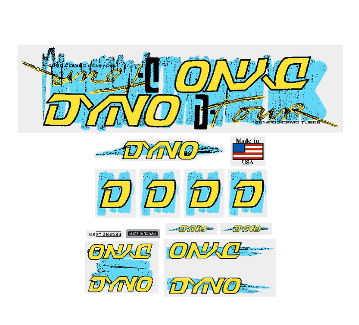 1987 DYNO D-Tour Decal Set
