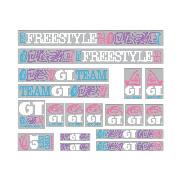 1989 GT Pro Freestyle Tour Team Decal Set - Image 2