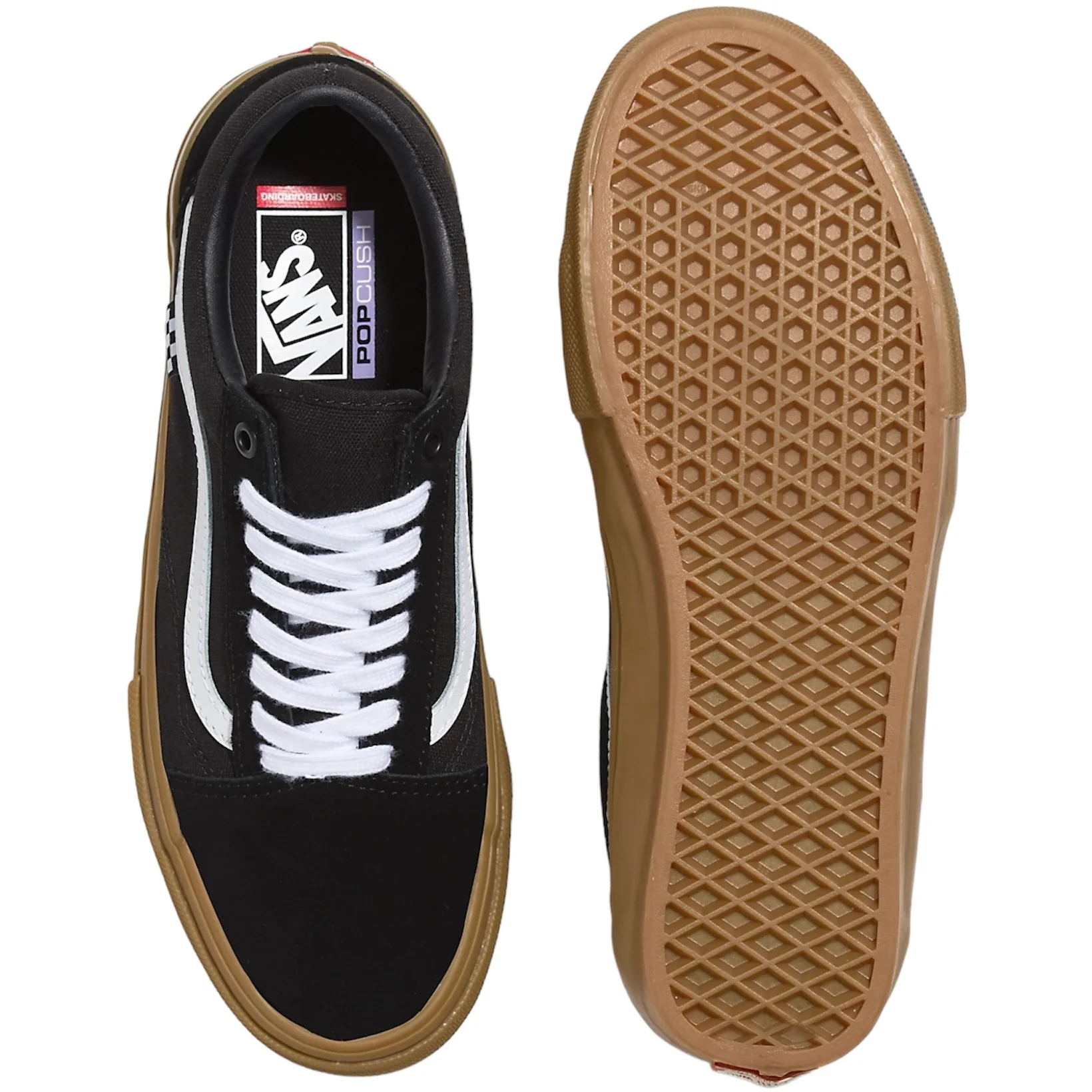 Vans Old Skool Pro Shoes (Black / Gum) - Image 3