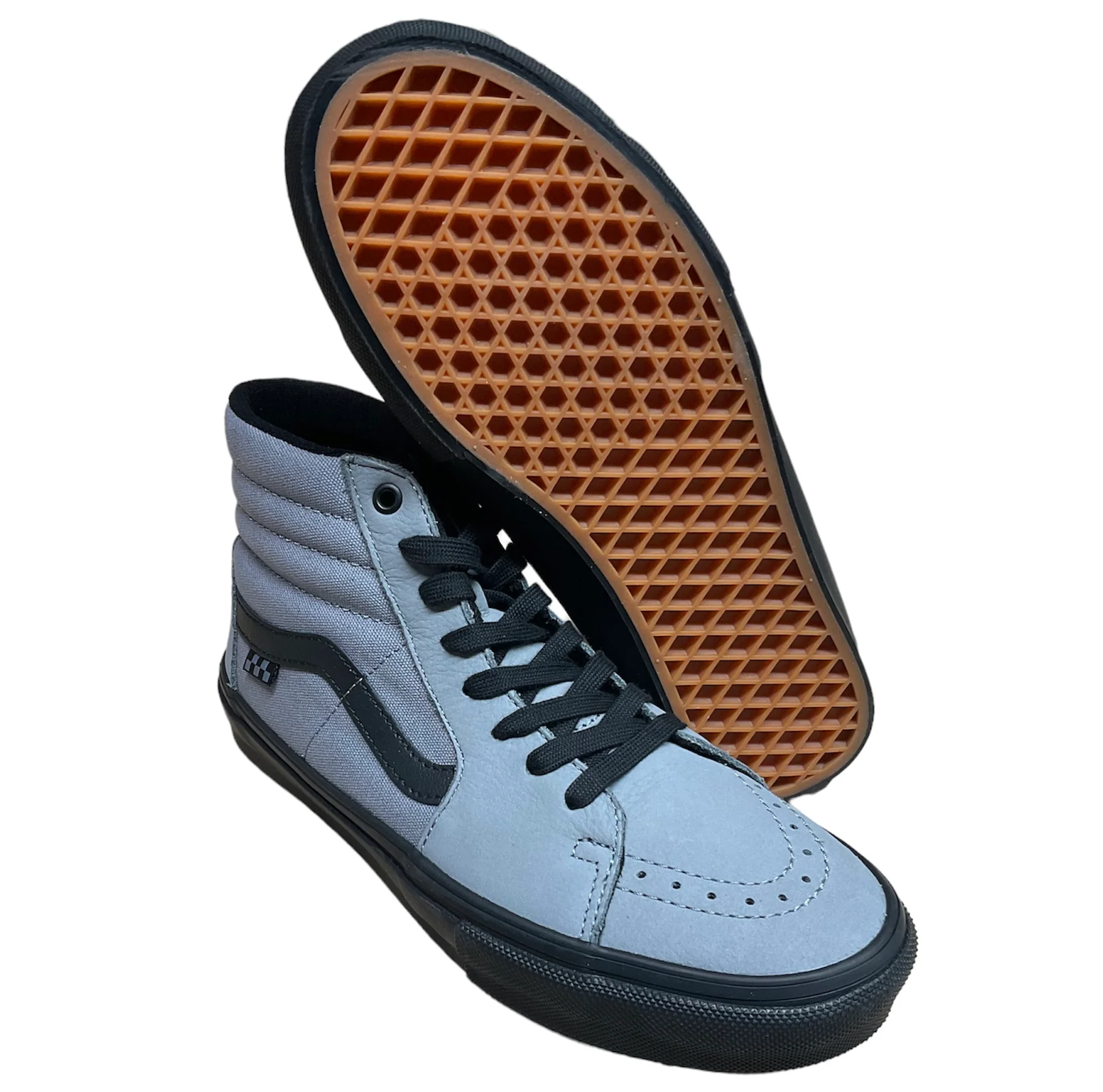 Vans Sk8 Hi Pro Shoes (Washed Blue / Black) - Image 4
