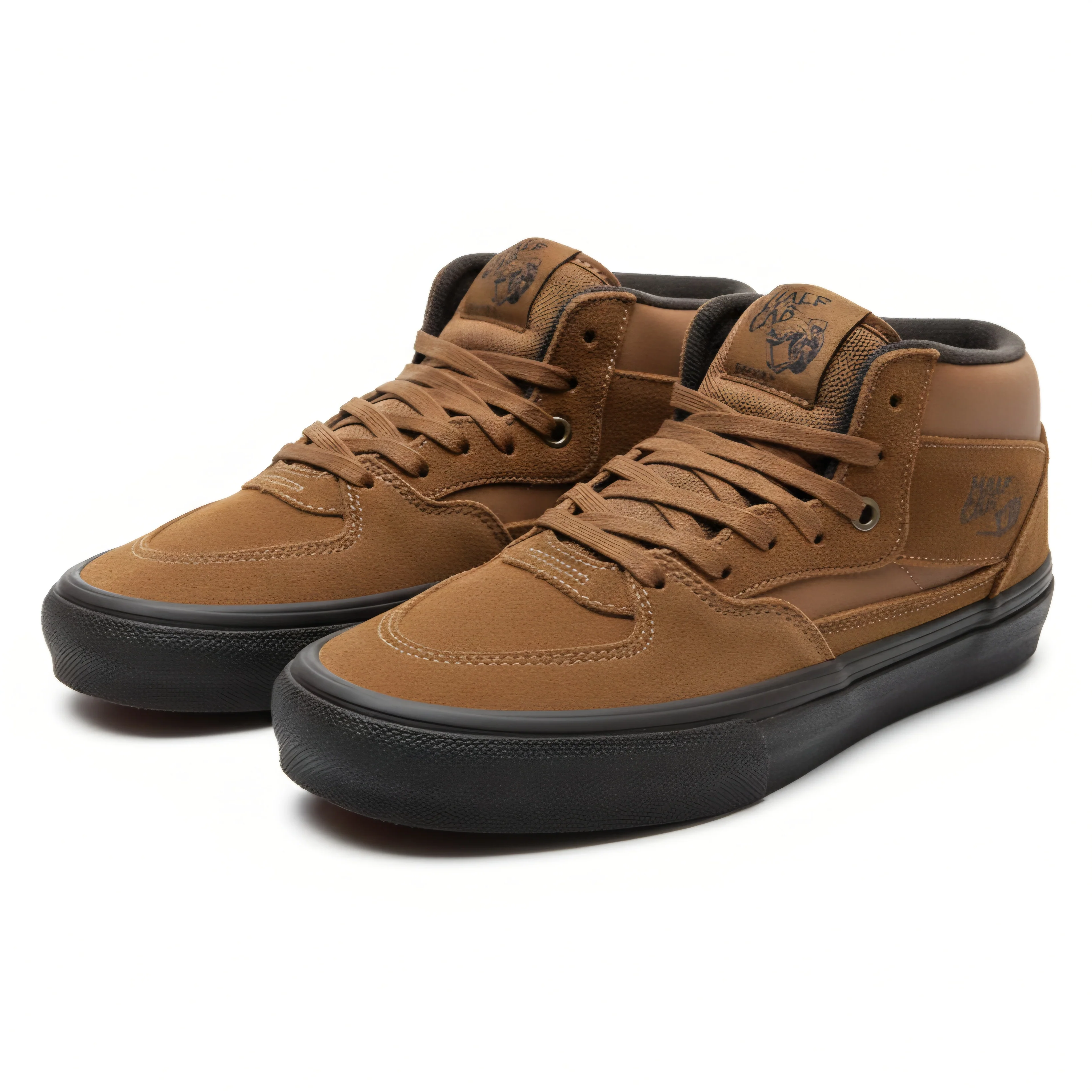 Vans Skate Half Cab Shoes (Golden Brown / Gum) - Image 2