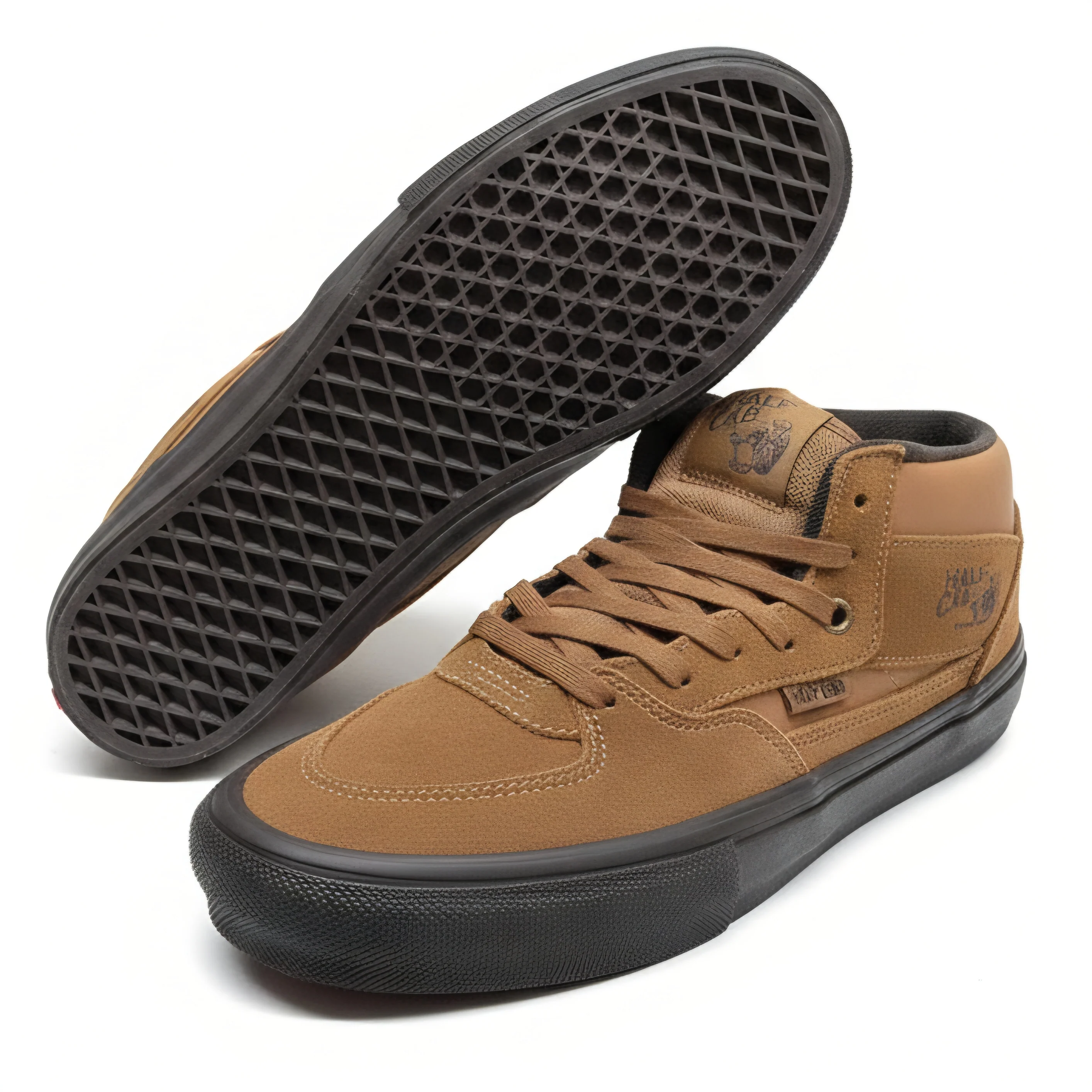Vans Skate Half Cab Shoes (Golden Brown / Gum) - Image 4